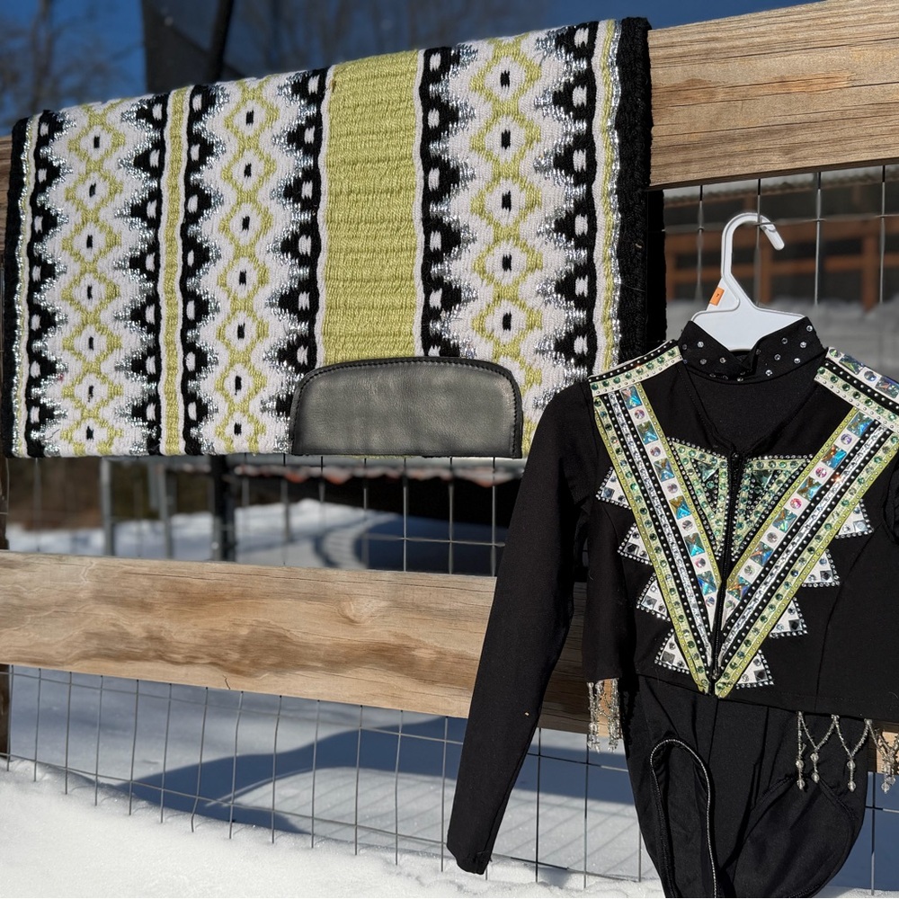 Green and Black Leadline Bolero, Shirt, and Pad